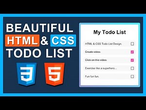 AMAZING Todo List Design Using HTML & CSS