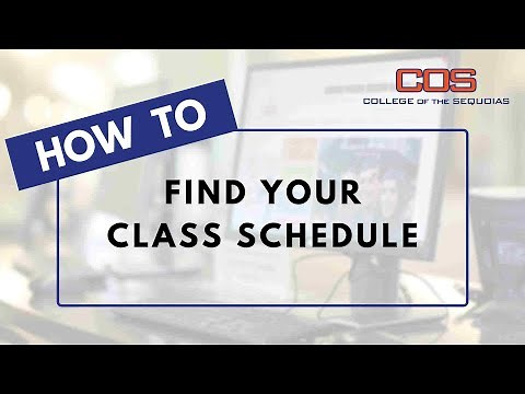 How To Find Your Class Schedule