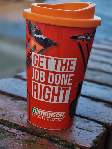 Free thermal cup? Don't mind if we do ☕️🎉 Because our customers deserve the good stuff 🙌 #jtatkinson #merchdrop