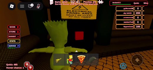 Simpsons Roblox Night Light Challenge with Bart and Homer