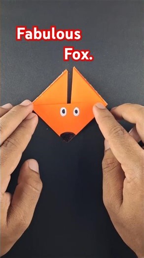Easy diy origami animal face🦊 #origami#paper craft#diy#shorts