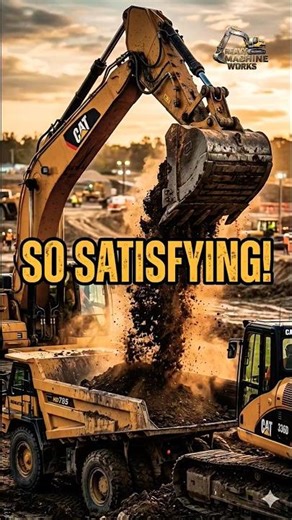 Perfect Excavator Loading in Action 😳 | Satisfying Heavy Equipment Skills #Shorts