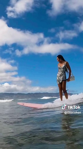 Surfing in a FULL DRESS!!?👠😂