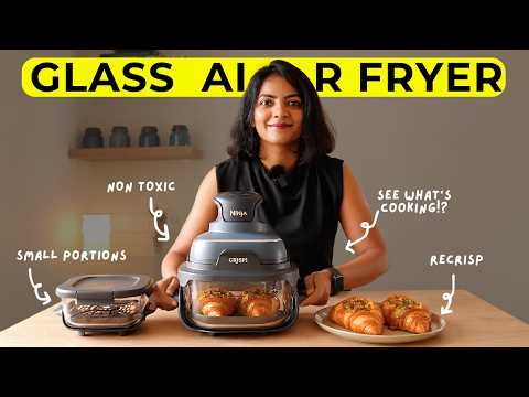 NINJA CRISPI Glass Air Fryer | Non-Toxic | Watch your food cook | Recrisp with ease