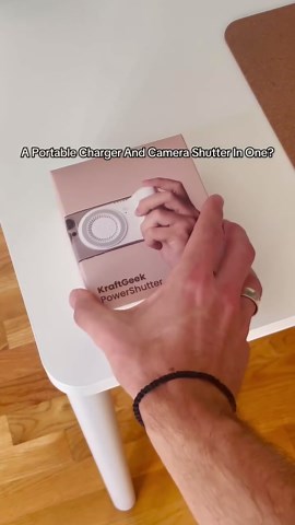 KraftGeek Magnetic Phone Stand Camera Grip with Wireless Charging & Bluetooth Shutter, Stand for iPhone, Ergonomic Handle for Vlogging, Selfies & Video Calls