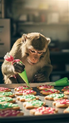 #fypシ゚viral #monkey #cute #chrismas