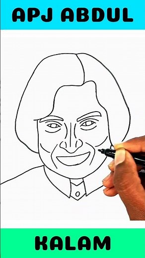 Easy APJ Abdul kalam drawing - #shorts #apj #apjabdulkalam #abdulkalam #birthday #drawing #easy