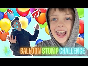 Balloon Stomp Game - Kids vs. Daddy!