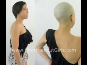 Bald is Beautiful Headshave www.ShortHaircutGirls.com