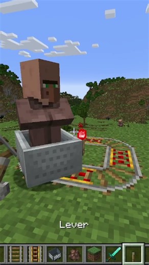 Automatic Minecart for Villagers #minecraft #tutorial