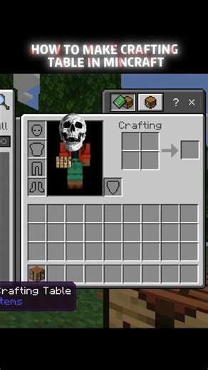 HOW TO MAKE CRAFTING TABLE IN MINECRAFT #minecraft #shortsfeed #trendingshorts #trending