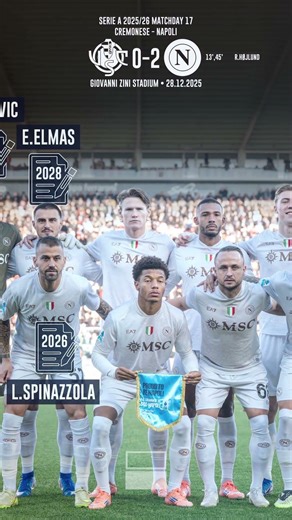 📜✍️NAPOLI Line Up ( vs Cremonese ) | Contract Expires | Serie A 2025/26 Matchday 17