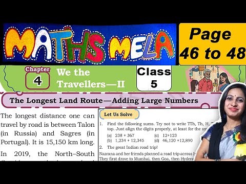 Class 5 Maths Mela Book Solutions | Chapter 4 We the travellers II | Page 46 to 48 Solutions