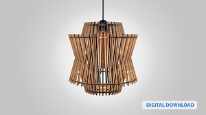 Parametric Wood Lamp: Woven Moon Design (digital File) - Etsy