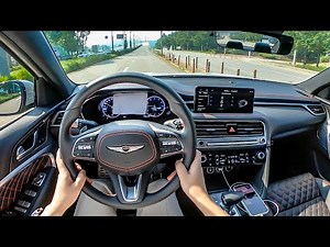 Updated Interior/Engine! The New 2024 Genesis G70 2.5T Sport POV Test Drive