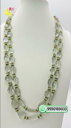 Natural Green Amethyst New Style Customized Necklace | Elegant Modern Jewellery Design