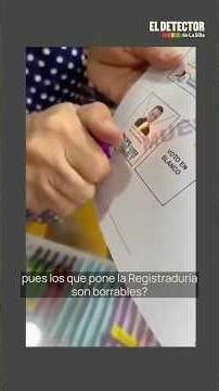 Los lapiceros de las elecciones no son borrables