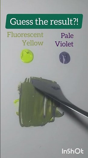 What Happens When You Mix Fluorescent Purple & Yellow? satisfying color mixing!#guessthecolor