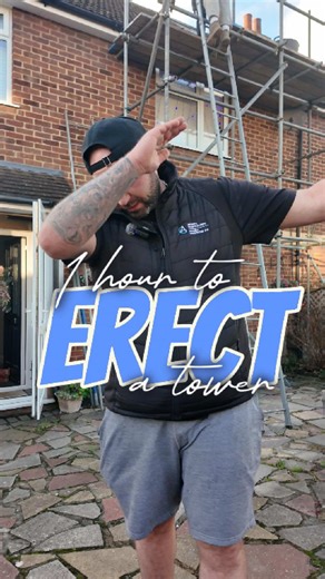 If you’re unable to get a roof survey done via drone, the boys can erect a tower in under 60 minutes 💪⏰ #scaffolding #scaffolders #scaffoldingservices #scaffold #fyp