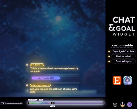 Neon Animated Twitch Chat Widget | Cyberpunk Stream Overlay (digital Download) - Etsy