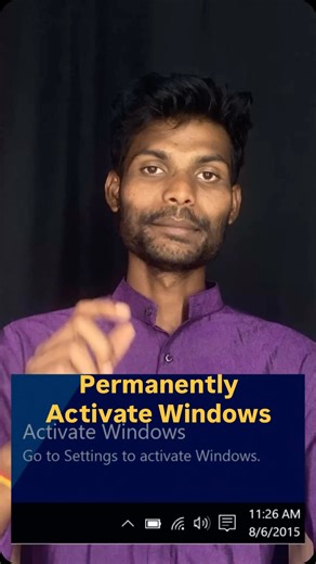 @tilaktechkeys on Instagram: "Activate Windows Permanently Using This Trick Follow @tilaktechkeys For More Videos Hashtags: #tilaktechkeys #tech #techreels #telugutechvideos #technology"