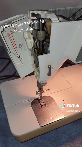 1970s Singer 774 Sewing Machine repair. I love how easy to fix and durable these vintage machines are #sewing #sewingtiktok #sewingmachine #vintagesewingmachine #sewingmachinerepair #singersewingmachine #vintagesingersewingmachine