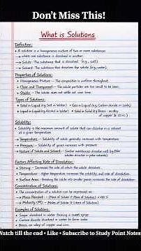 What is a Solution? | Definition, Types & Examples | Chemistry