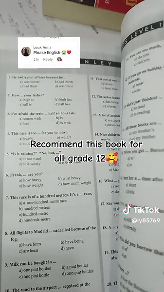 I recommend 3000 tests book. Noted this book focus only grammar. #fyp #english #tips #grade12 #exam