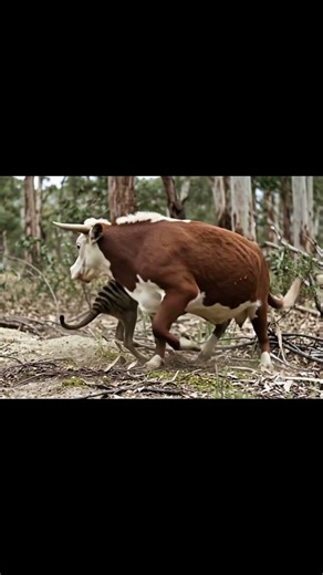 Tasmanian Tiger eat cow
