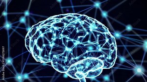 Neural Network Animation, An abstract animation of a neural network mimicking brain-like AI activity