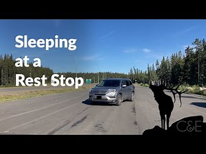 How We Sleep Overnight at a Free Rest Stop in our Honda Pilot SUV Tiny Camper