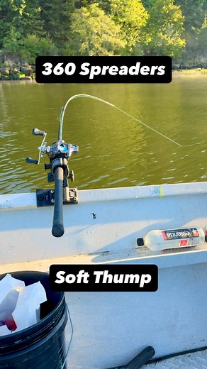 Showing how the rod tip moves when using our Elevated 360 salmon spreaders. There is a small soft thump when they are working optimally! With these 360 spreaders your 360 will whip at its maximum rotation no matter your trolling speed or weight. You can watch a video showing them in action on our YouTube channel. 🤘👇🎣 https://youtu.be/J5AthzM6u9g?si=QhnncnFrqdBXFGLB | Elevated Tackle