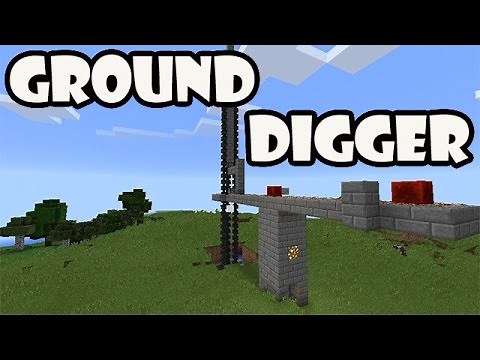 GROUND DIGGER TUTORIAL | Minecraft PE Redstone Creation