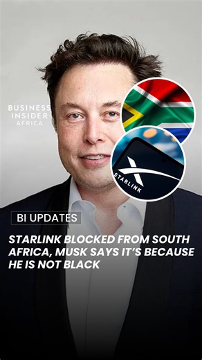 Elon Musk says Starlink can’t launch in South Africa because he’s “not Black” — but regulators say the real issue is licensing and compliance with transformation laws. What do you think South Africa should do to welcome big tech? #BusinessInsiderAfrica #Starlink #SouthAfrica #TechPolicy #Telecoms #BBEE | Business Insider Africa