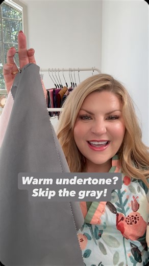 2K views · 73 reactions | If you have a warm undertone, gray can dull your glow and make your skin look tired or sallow. Choose warm neutrals like camel, beige, cream, or soft olive to bring your complexion to life.  Save this for your next shopping trip ✨ Follow @atxcolorstudio for more color tips that actually make sense! #ColorAnalysis #WarmUndertone #ATXColorStudio #WardrobeTips #SeasonalColor | ATX Color Studio | Facebook