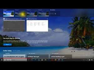 how to create virtual desktops on single desktop using task view?