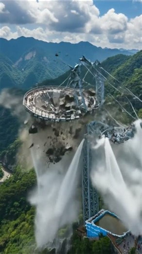 Glass Sky Bridge Collapses Over Massive Waterfall 😱 | Realistic CGI Simulation