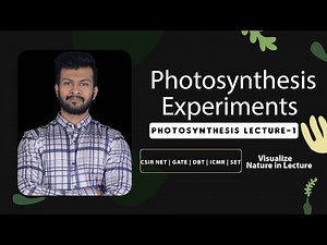 Photosynthesis CSIR NET Life Science | Photosynthesis Experiments | Lecture-1 | CSIR NET LifeScience