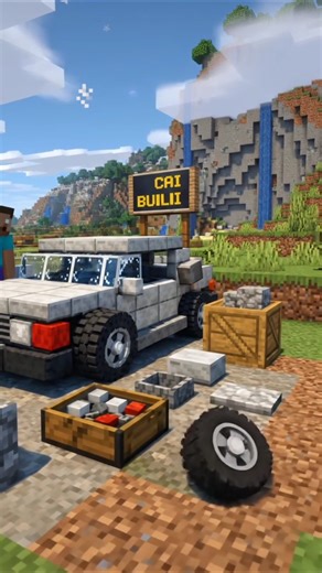 make the car in Minecraft server 3d #minecraft