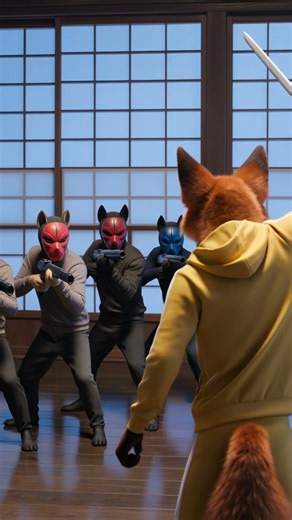 Kill Bill but the Bride is a red fox ⚔️🦊💛