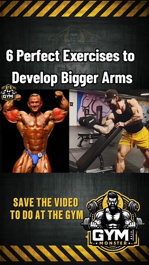 @GymMonster 6 Perfect Exercises to Develop Bigger Arms #bodybuilding #workout #gymtok #exercise #gym #fitness #arms #triceps #biceps