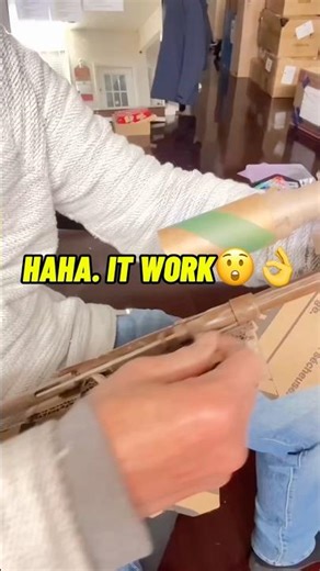 MY NEW AWM TRIGGER 😲⏏️ #cardboardgun #tutorial #cardboard #diy #shorts #fyp #insane