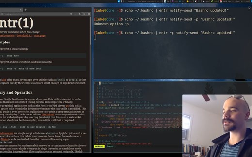 entr: 一个类似看门狗的工具，能够帮你自动完成一些事情