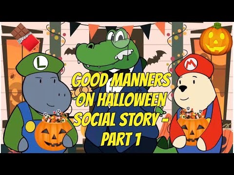 Social and Emotional Learning: Good Manners On Halloween Social Story - Part 1🎃