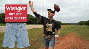 167K views · 1.8K reactions | Wrangler Cut-Off Jean Shorts... "For The Blue Collar Ball Player". IG: @barrymcgunthriejr Full Length Football Video Comin Soon! | Barry McGunthrie Jr. | Facebook
