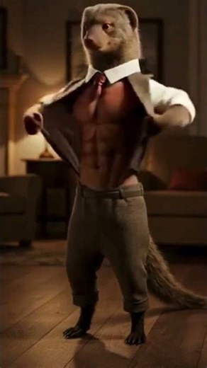 🦦💪 Mongoose Flexes and Dances | Funny Animal Short #shorts