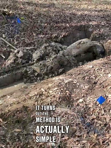 How they get the chain through the pipe when cleaning clogged culvert #shorts