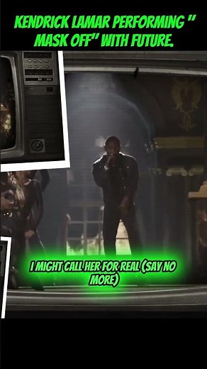 Kendrick Lamar performing "Mask Off" with Future #shorts #kendricklamar