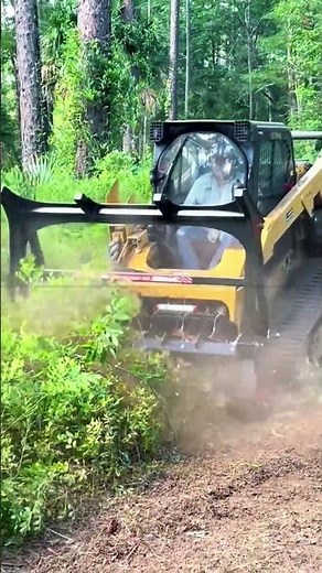 Satisfying Forestry Mulcher Operation B Clearing Thick Brush