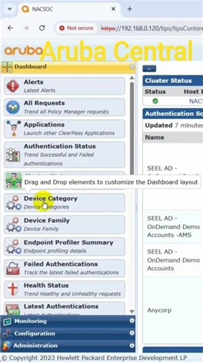 Aruba Central Aruba clearpass